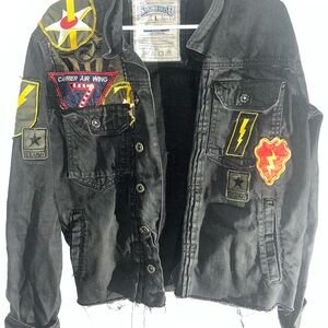 Smoke Rise Black Military Field Jacket